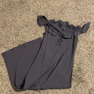 Express - off the shoulder rubbed midi dress